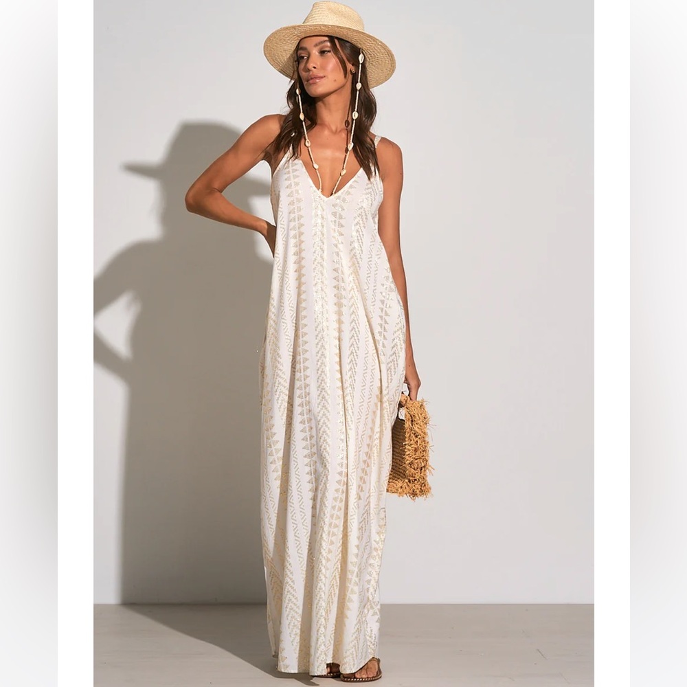 Elan Gauzy Summer Maxi Dress Size M - Picture 6 of 13